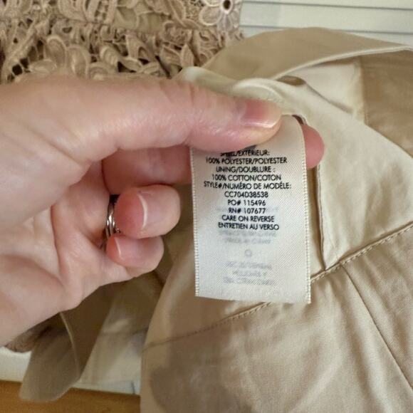 NWT NEW Alice + Olivia Gracia Nude Lace Fit and Flare Mini Dress - Picture 8 of 9